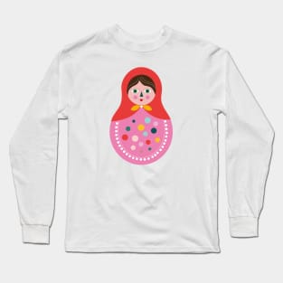 Colorful matryoshka doll Merry Christmas Long Sleeve T-Shirt